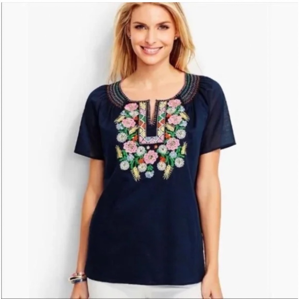 Talbots Embroidered Top - Picture 2 of 5